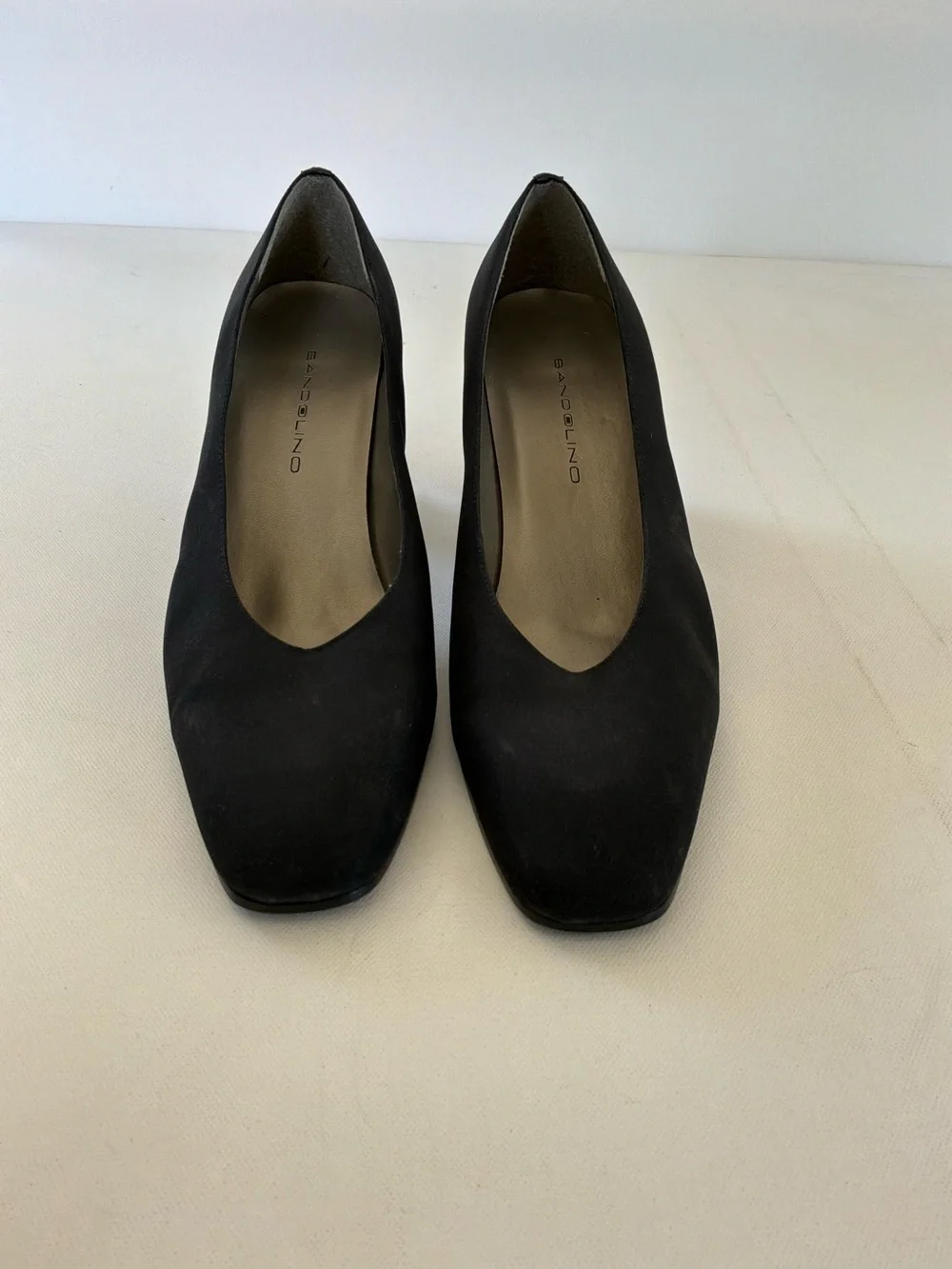 Bandolino Black Square Toe Block Heel Pumps Women’s Size 8.5M Classic Shoes
